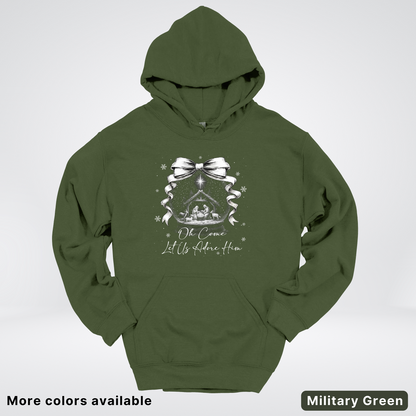 Oh Come Let Us Adore Him Nativity - Hoodie