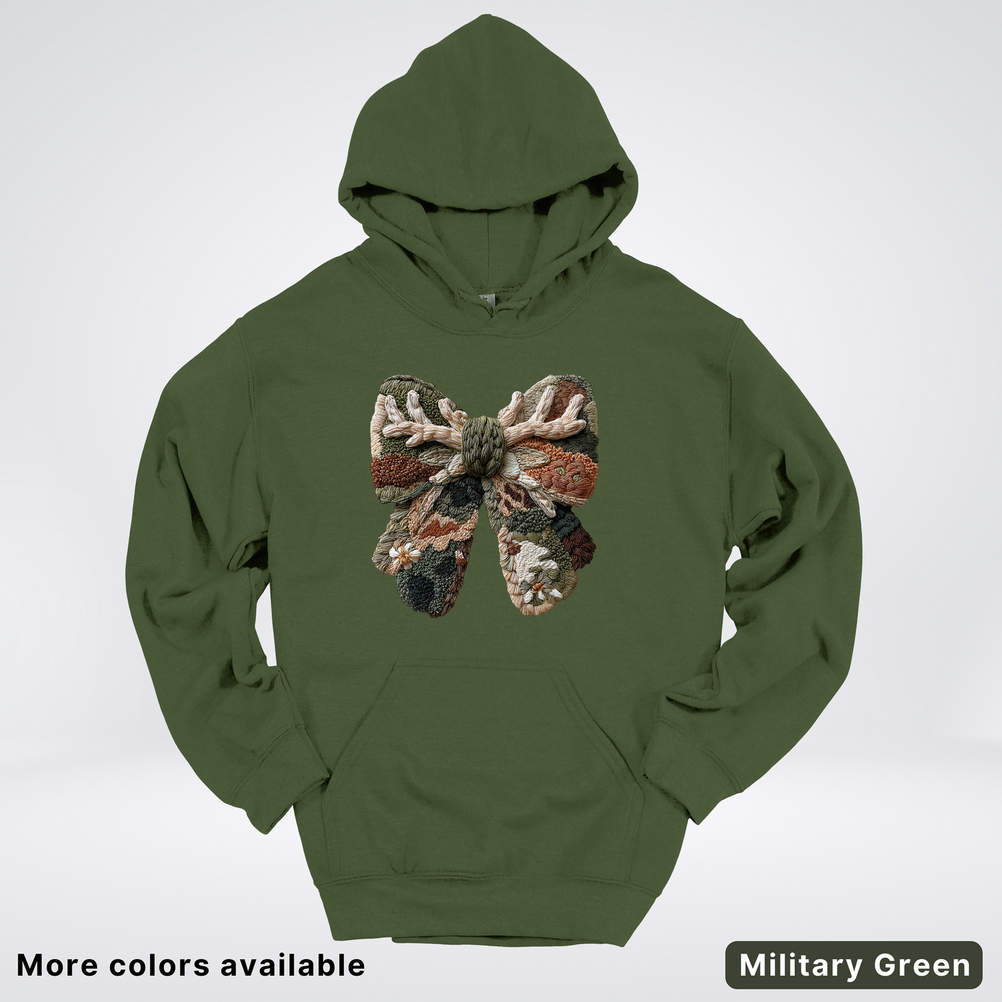 Woodland Winter Bow Hook Yard Faux - Hoodie