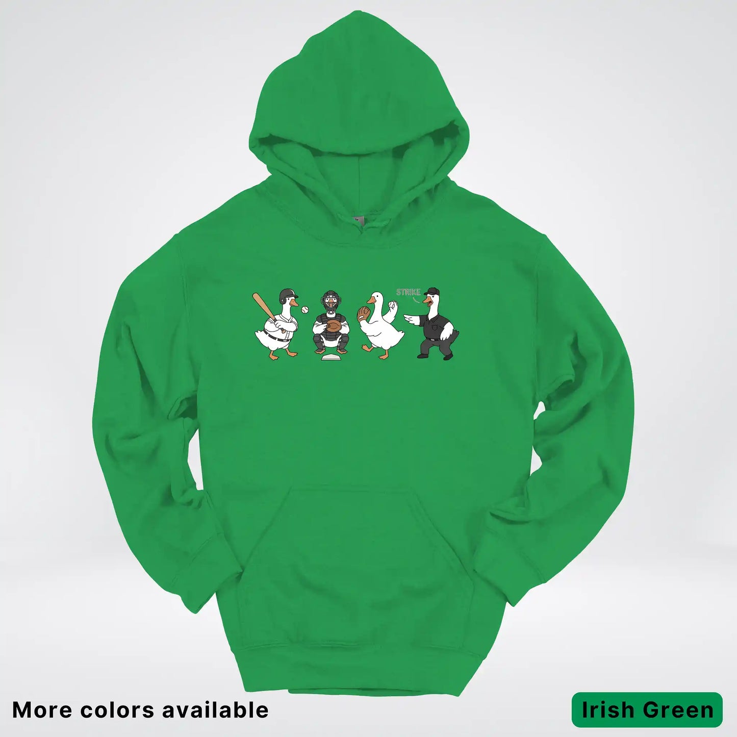 Baseball Goose Squad – Funny Baseball Goose Graphic Hoodie