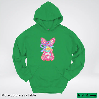 Coquette Easter Bunny – Pastel Bow Bunny Spring Graphic - Hoodie