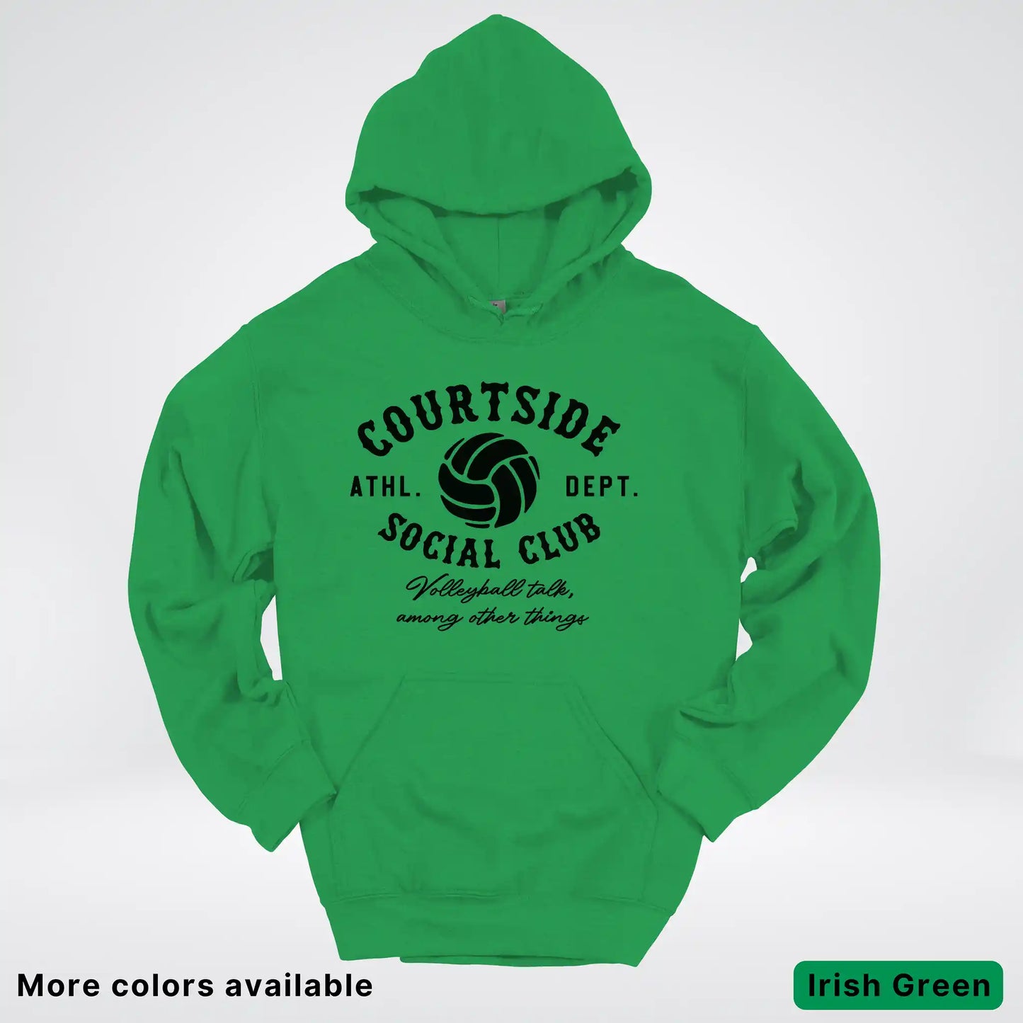 Courtside Social Club – Black Design – Volleyball - Hoodie