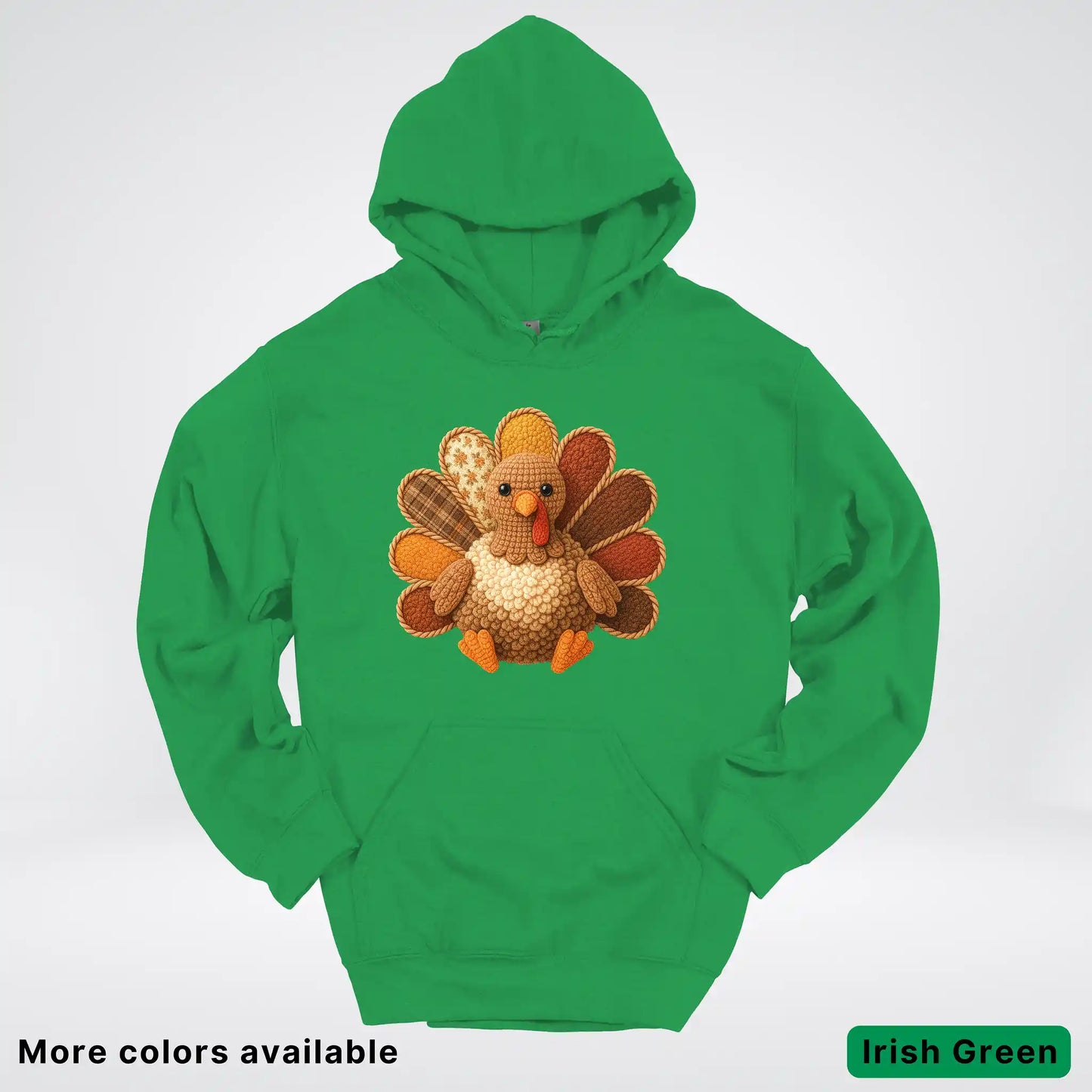 Fall Turkey Hook Yard Faux Hoodie