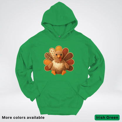 Fall Turkey Hook Yard Faux Hoodie