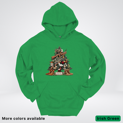Rustic Holiday Tree & Boots (Hook Yard Faux) - Hoodie