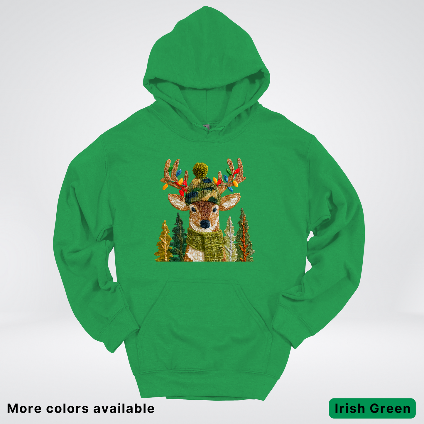 Ornament Antler Reindeer Hook Yard Faux - Hoodie