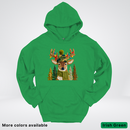 Ornament Antler Reindeer Hook Yard Faux - Hoodie