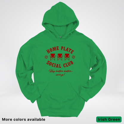 Home Plate Social Club – Maroon Design - Hoodie