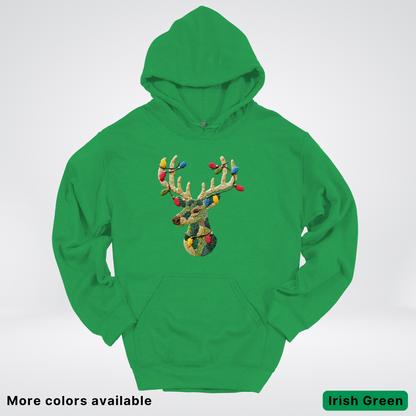 Festive Light-Up Reindeer Hook Yard Faux - Hoodie