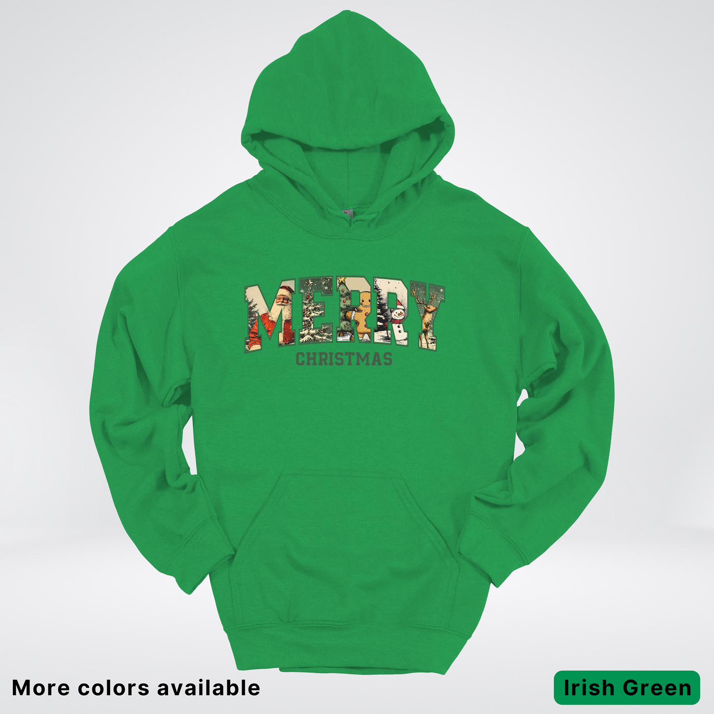 Vintage Merry Christmas Varsity - Hoodie