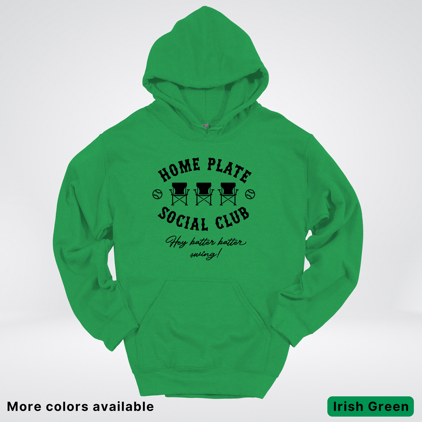 Home Plate Social Club – Black Design - Hoodie