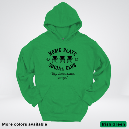 Home Plate Social Club – Black Design - Hoodie