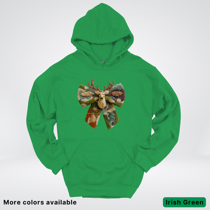 Neutral Woodland Bow Hook Yard Faux - Hoodie