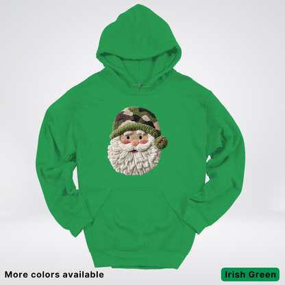 Woodland Santa Face (Hook Yard Faux Texture) - Hoodie
