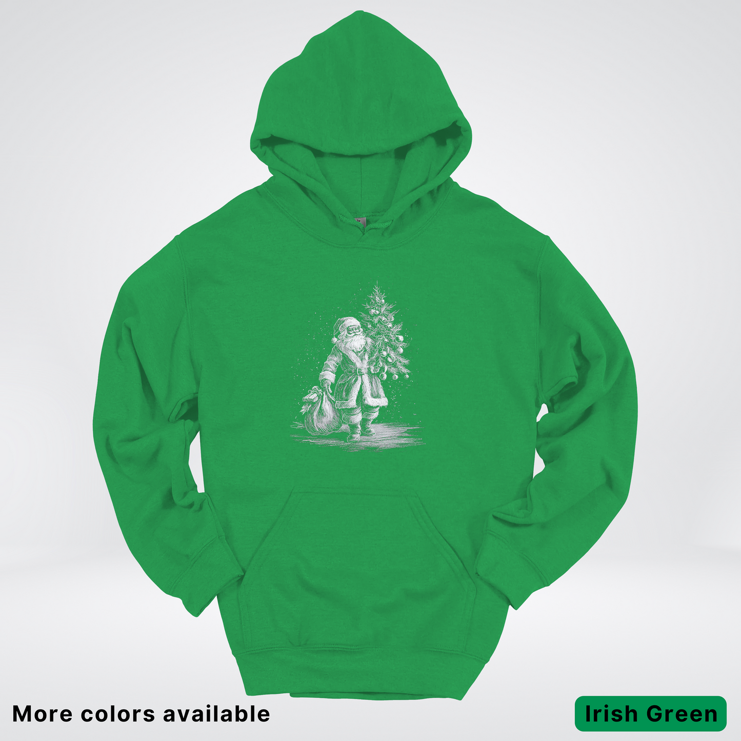 Vintage Santa with Christmas Tree - Hoodie