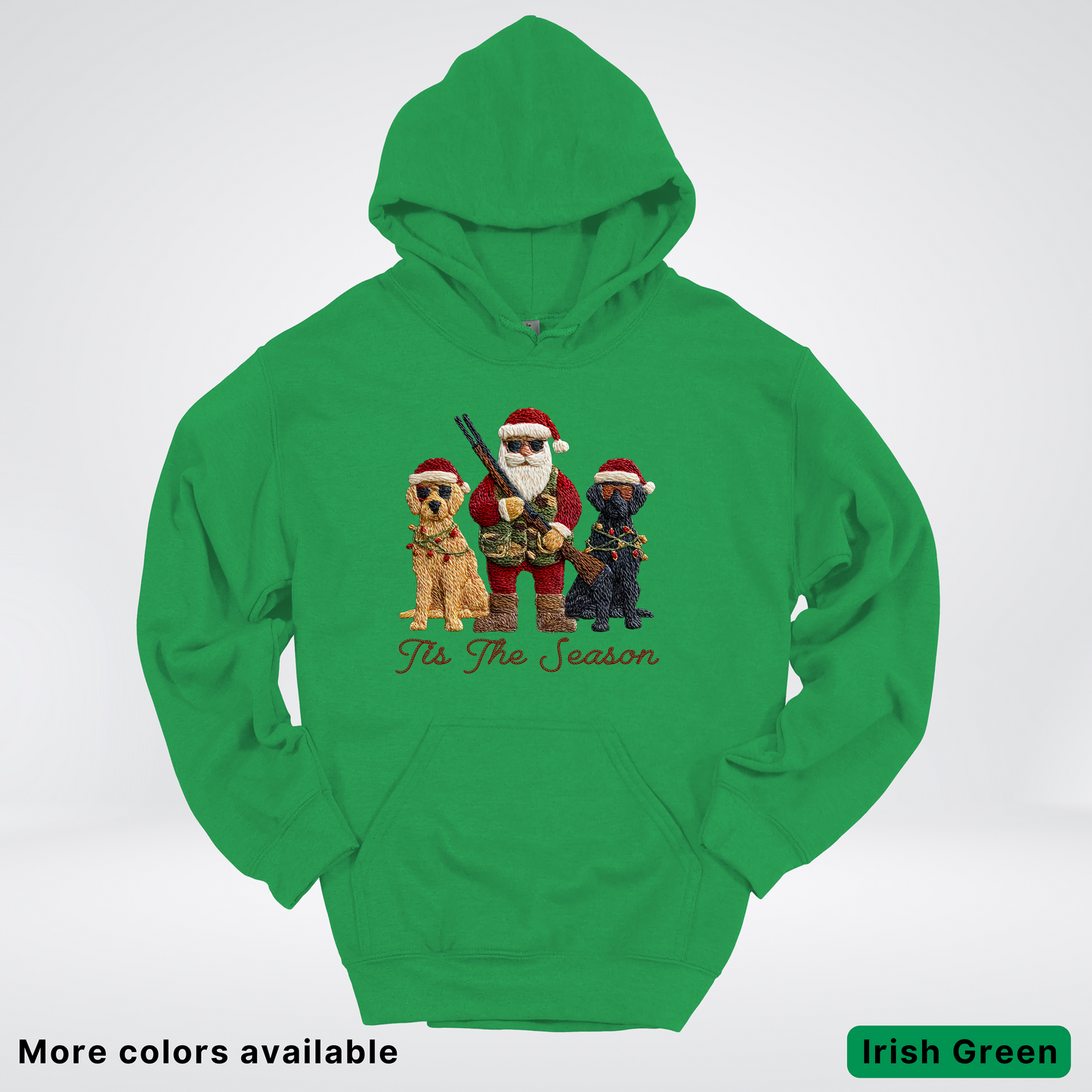 Tis The Season Hunting Santa Hook Yard Faux Hodie - Hoodie