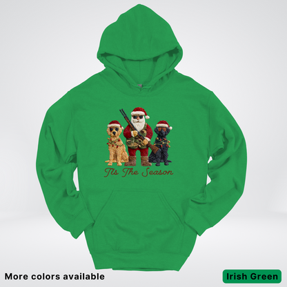 Tis The Season Hunting Santa Hook Yard Faux Hodie - Hoodie