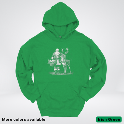 Vintage Santa and Reindeer - Hoodie