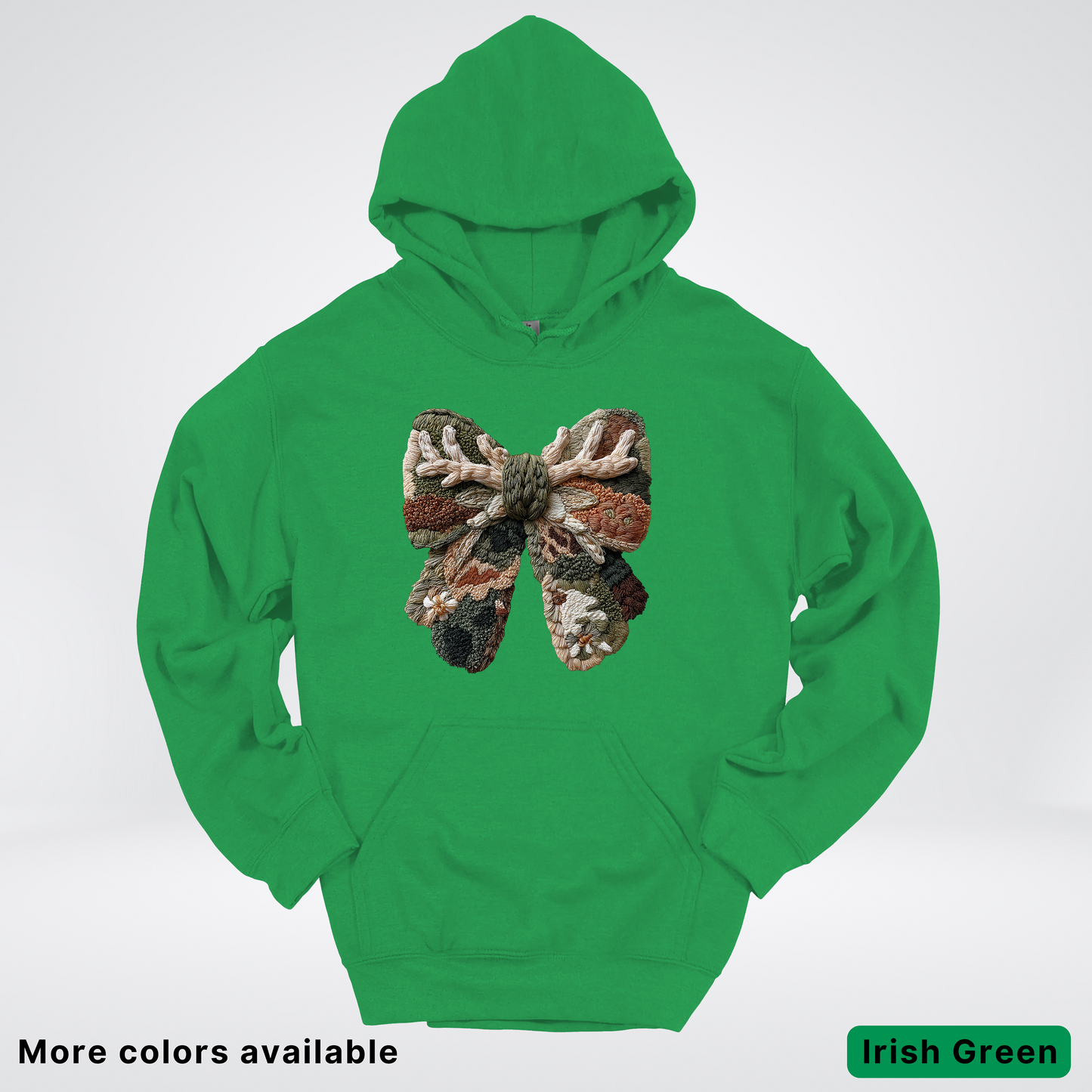 Woodland Winter Bow Hook Yard Faux - Hoodie