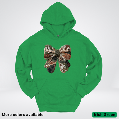 Woodland Winter Bow Hook Yard Faux - Hoodie