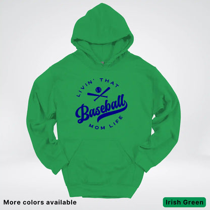 Livin' That Baseball Mom Life - Navy Design - Hoodie