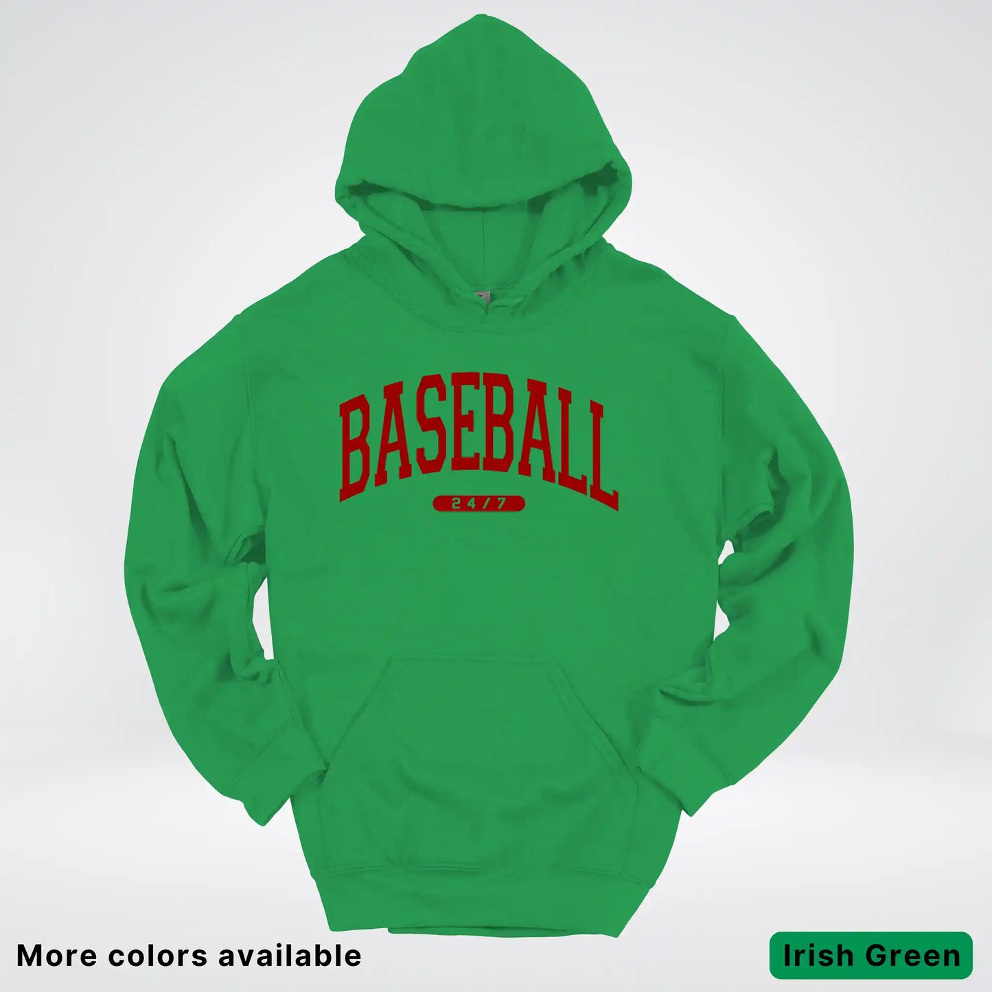 Baseball 24/7 – Maroon Design - Hoodie