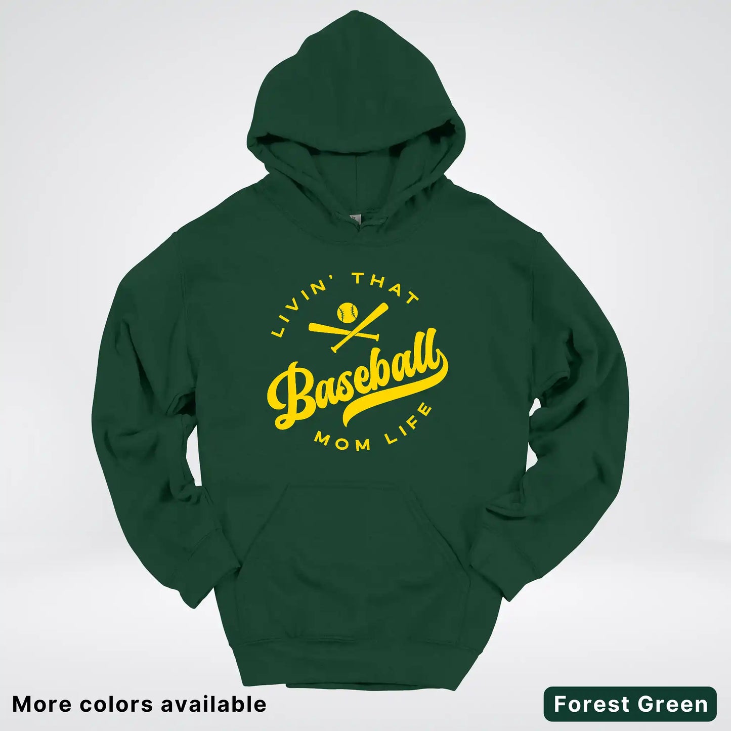 Livin' That Baseball Mom Life - Gold Design - Hoodie