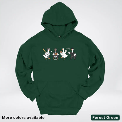 Baseball Goose Squad – Funny Baseball Goose Graphic Hoodie