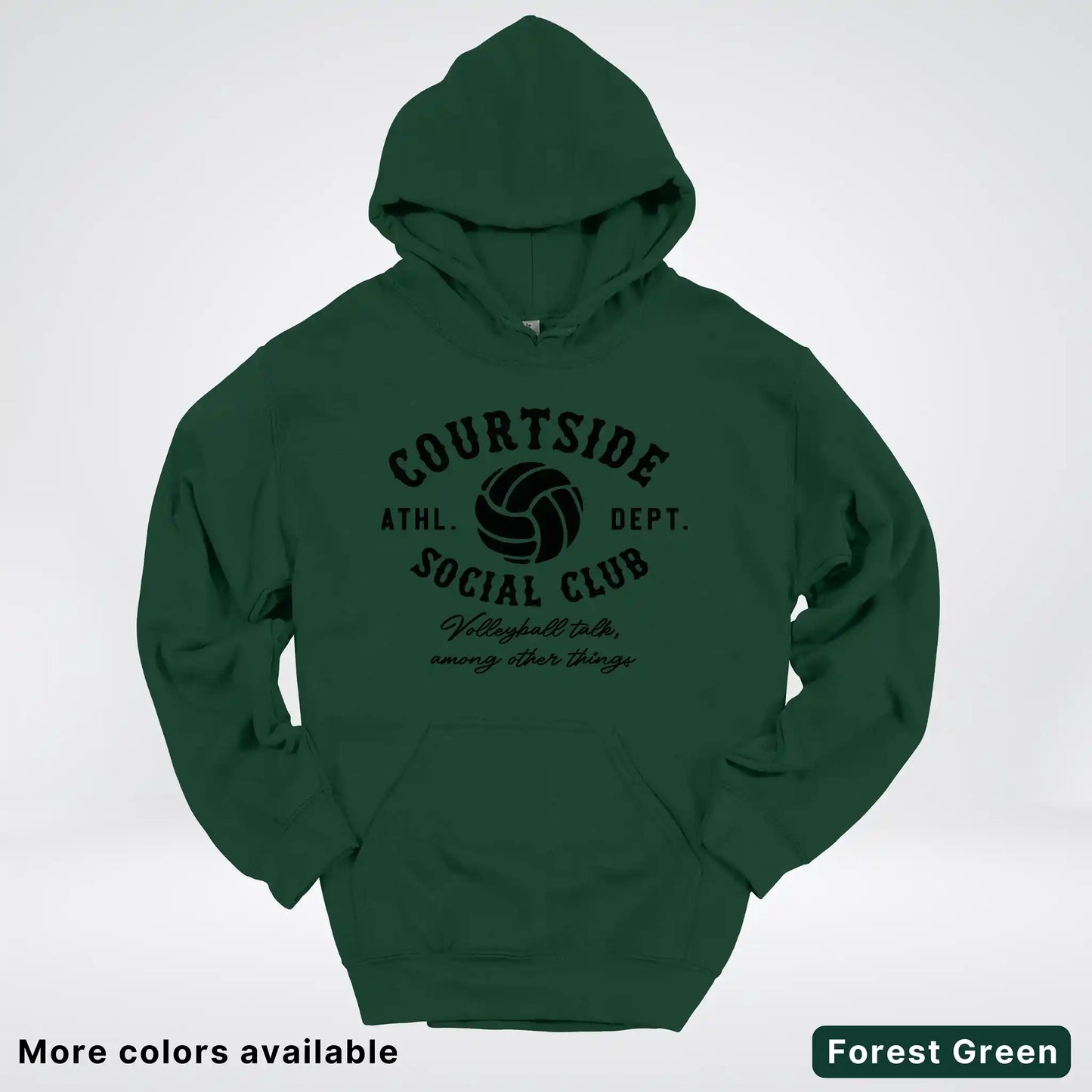 Courtside Social Club – Black Design – Volleyball - Hoodie