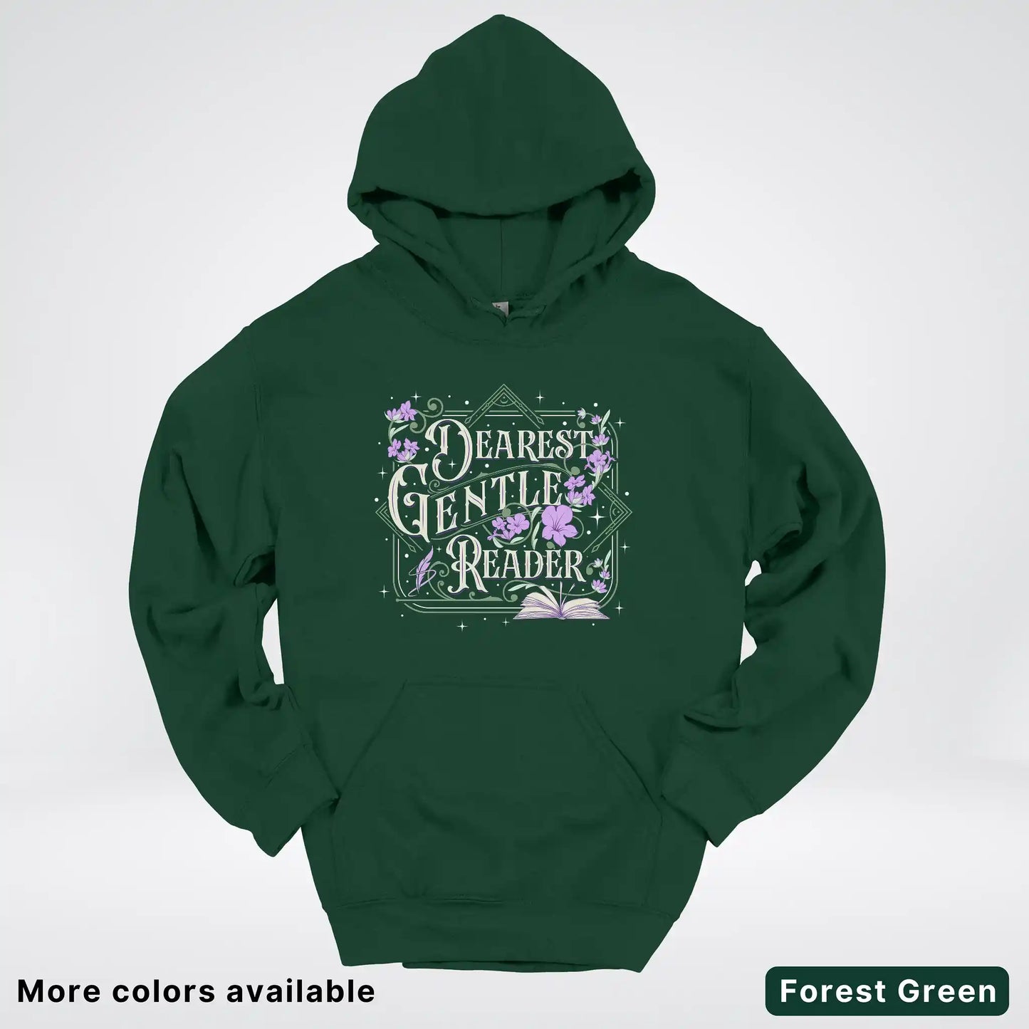 Dearest Gentle Reader – Vintage Floral Book Lover Graphic - Hoodie