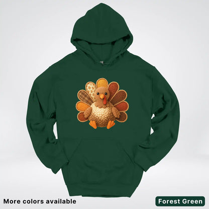 Fall Turkey Hook Yard Faux Hoodie
