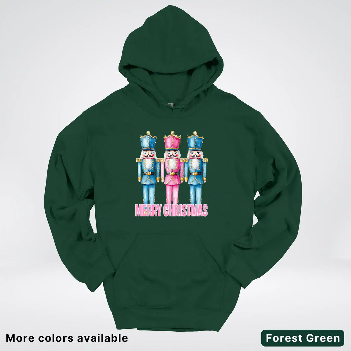 Merry Christmas Pastel Nutcrackers Hoodie