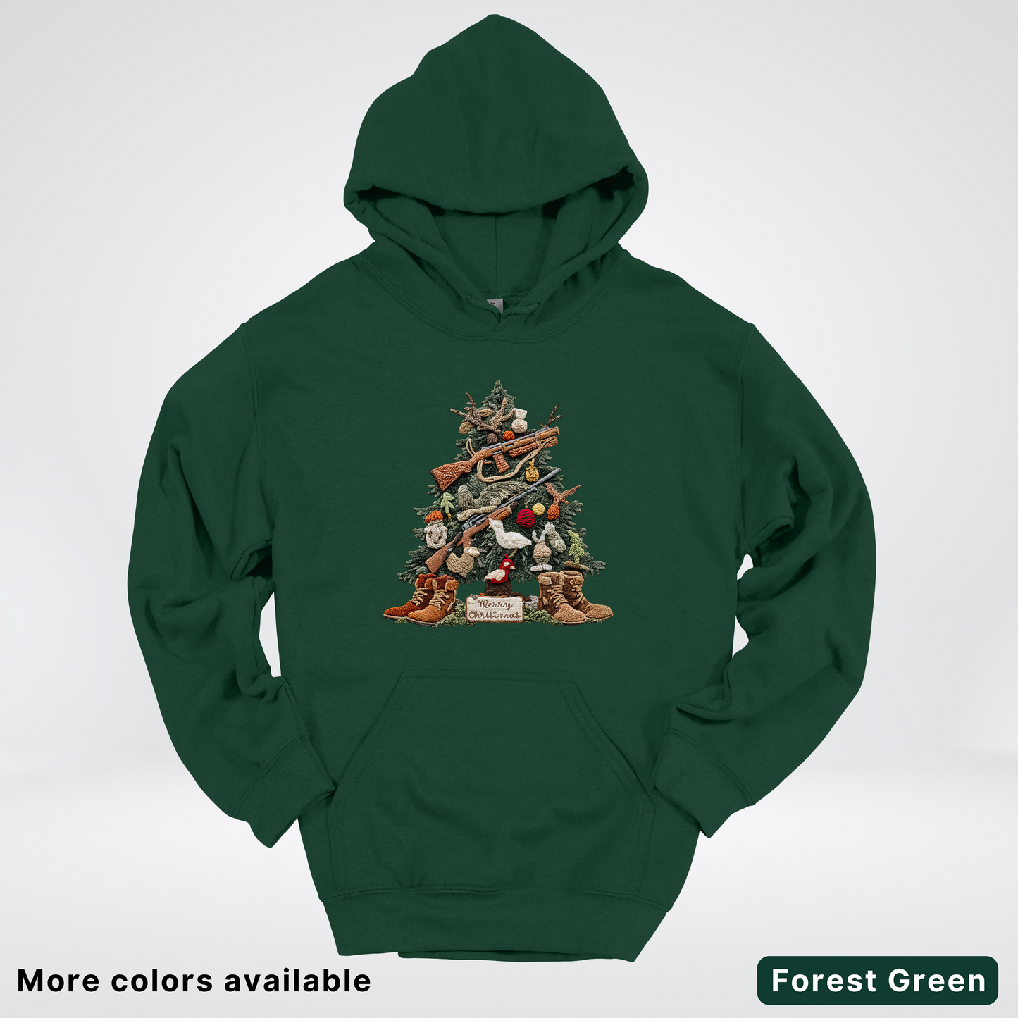 Rustic Holiday Tree & Boots (Hook Yard Faux) - Hoodie