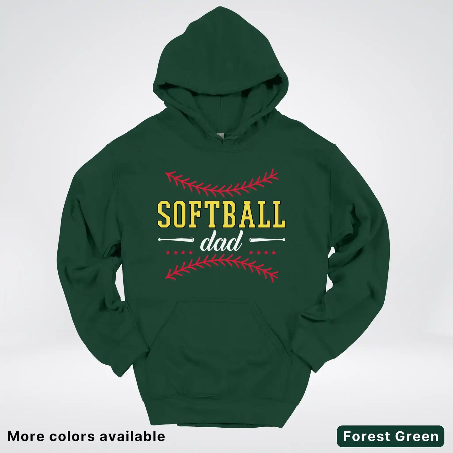 Softball Dad - White Design - Hoodie