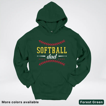 Softball Dad - White Design - Hoodie