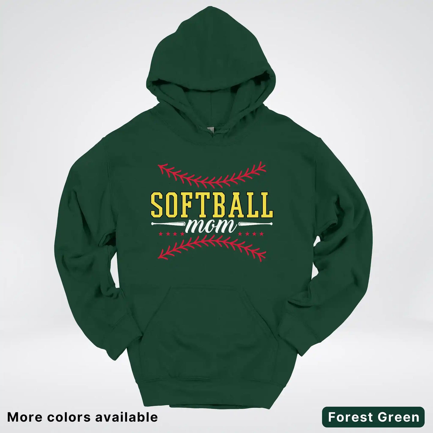 Softball Mom - White Design - Hoodie