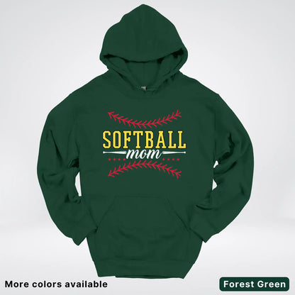 Softball Mom - White Design - Hoodie