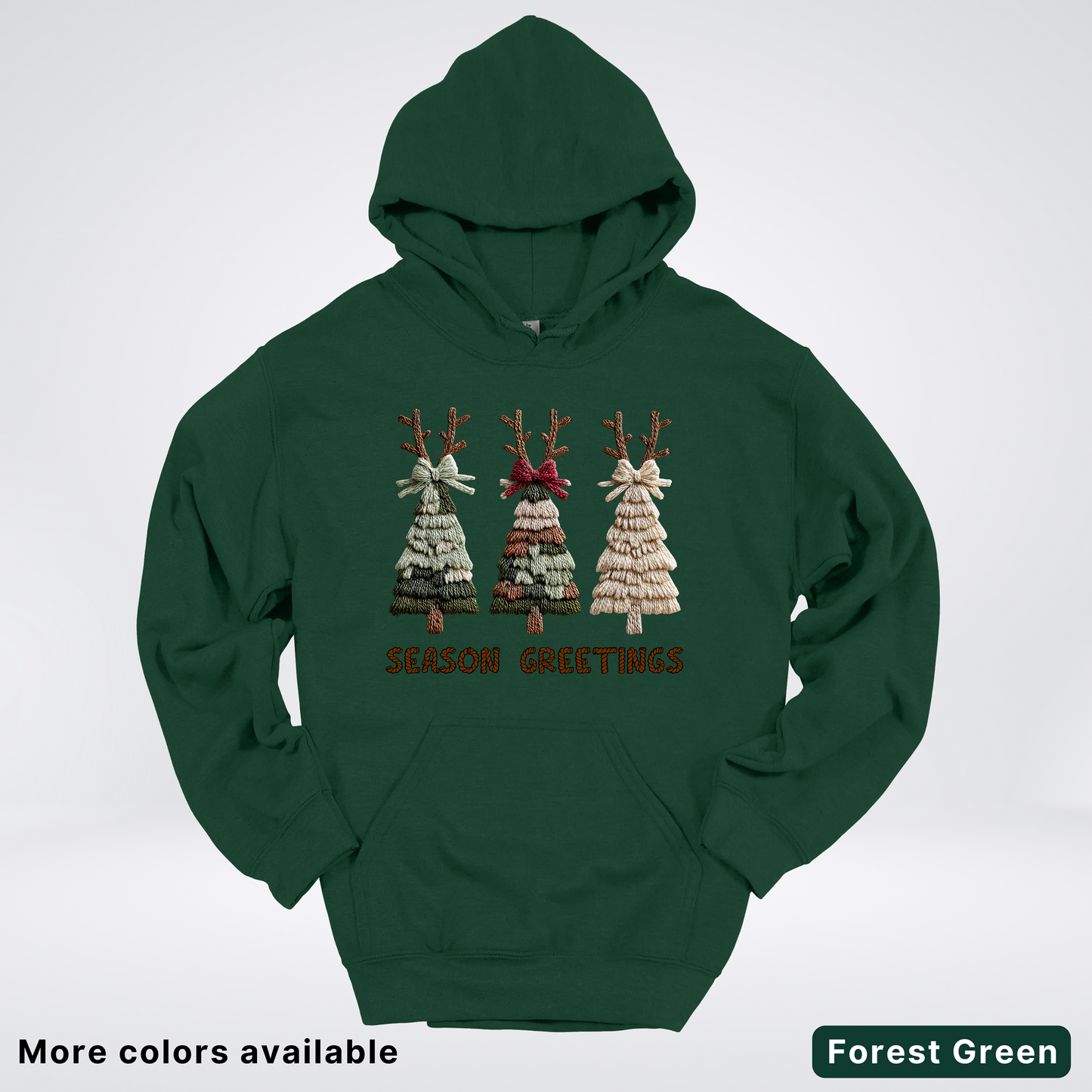 Rustic Christmas Tree Trio (Hook Yard Faux Look) - Hoodie