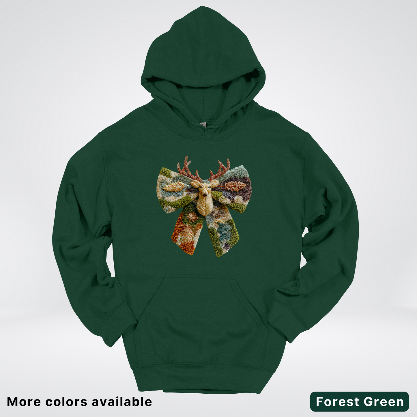 Neutral Woodland Bow Hook Yard Faux - Hoodie