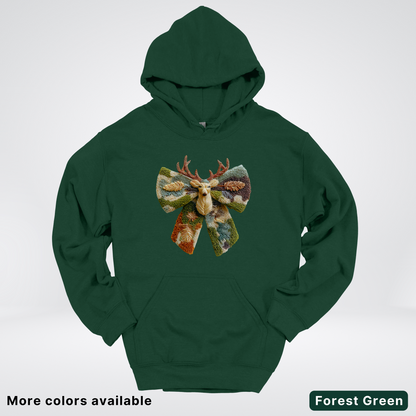 Neutral Woodland Bow Hook Yard Faux - Hoodie