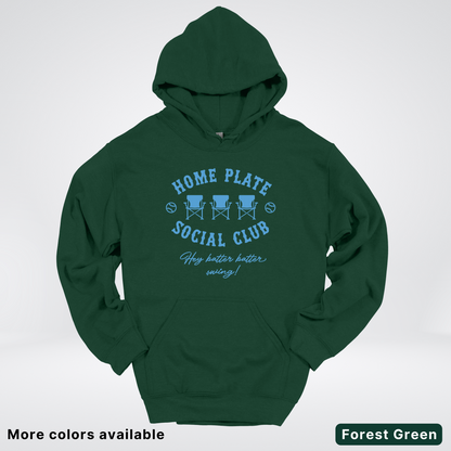 Home Plate Social Club – Light Blue Design - Hoodie