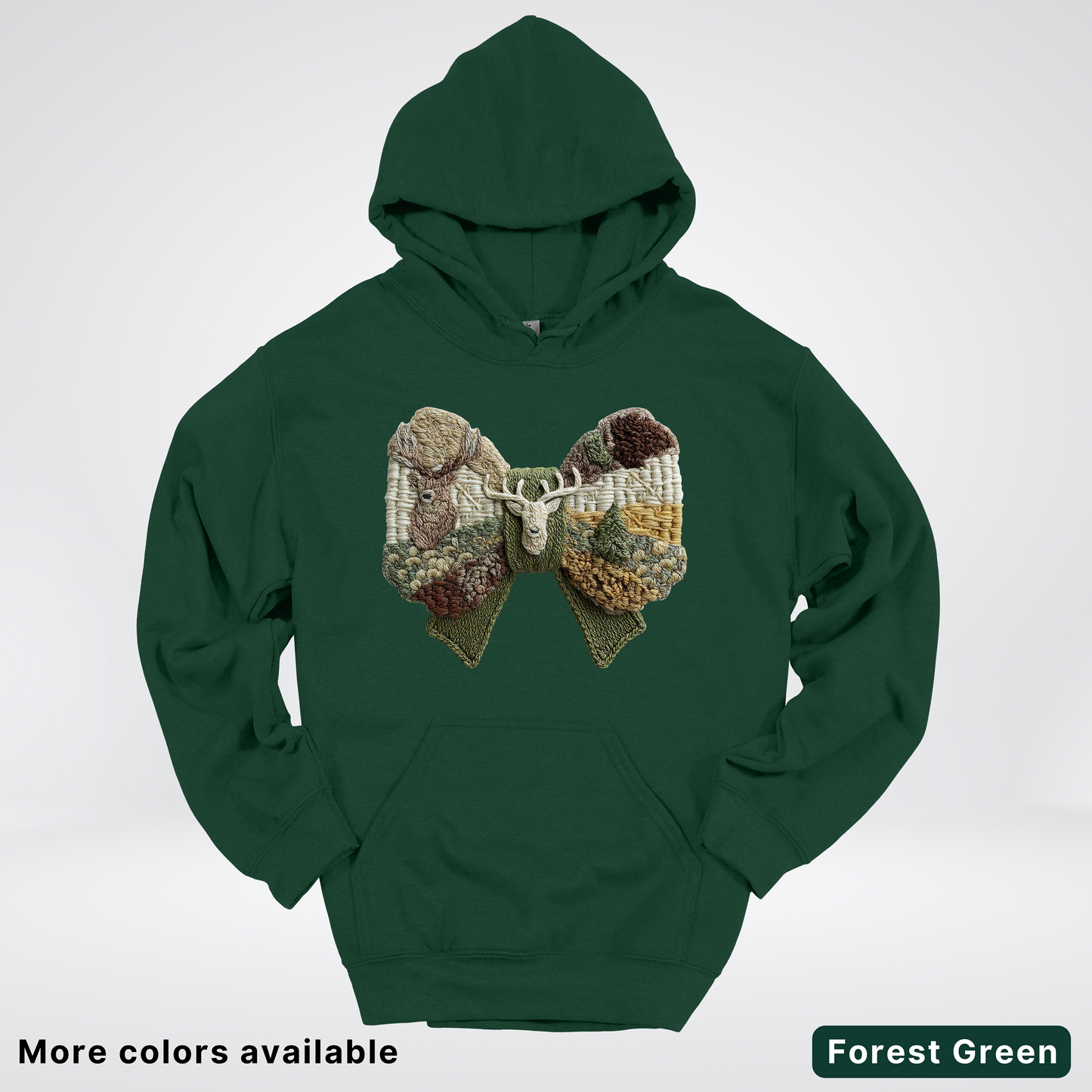 Rocking Horse Holiday Bow – Hook Yard Faux Look - Hoodie