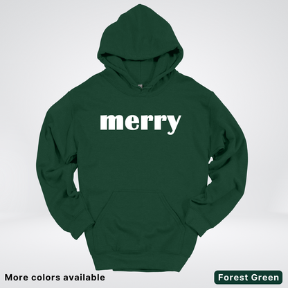 Merry - White Design - Hoodie