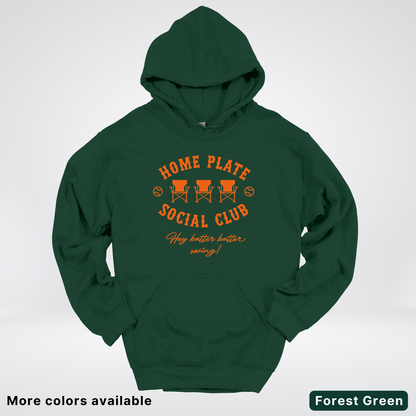 Home Plate Social Club – Orange Design - Hoodie