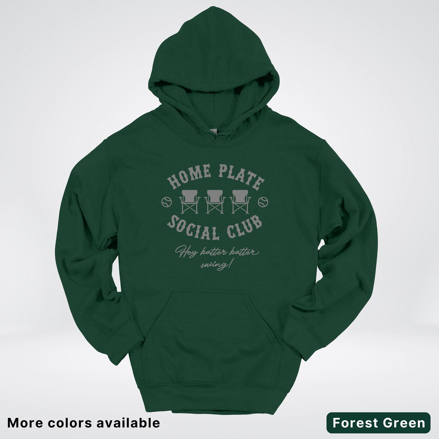 Home Plate Social Club – Gray Design - Hoodie