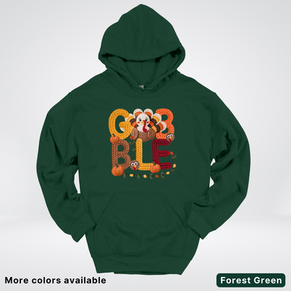 Turkey Gobble Pumpkin Fall Crochet - Hoodie