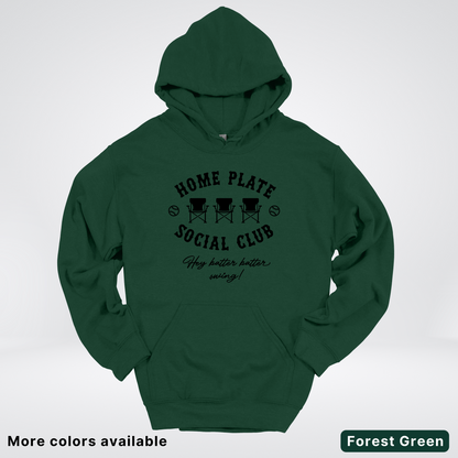 Home Plate Social Club – Black Design - Hoodie