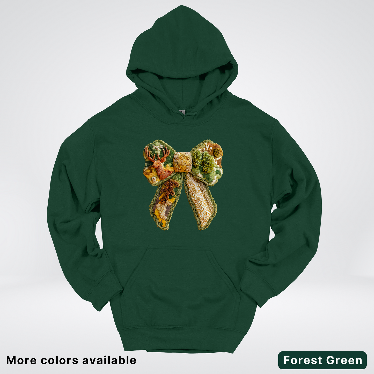 Forest Berry Bow Hook Yard Faux Look - Hoodie