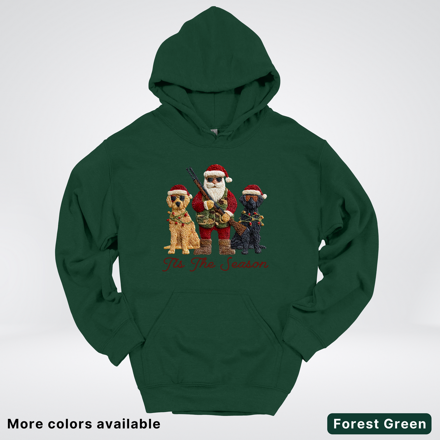 Tis The Season Hunting Santa Hook Yard Faux Hodie - Hoodie