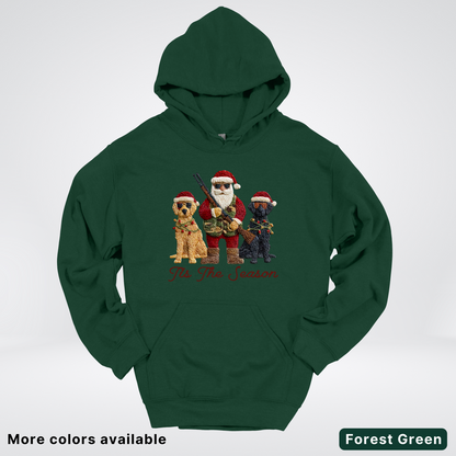 Tis The Season Hunting Santa Hook Yard Faux Hodie - Hoodie
