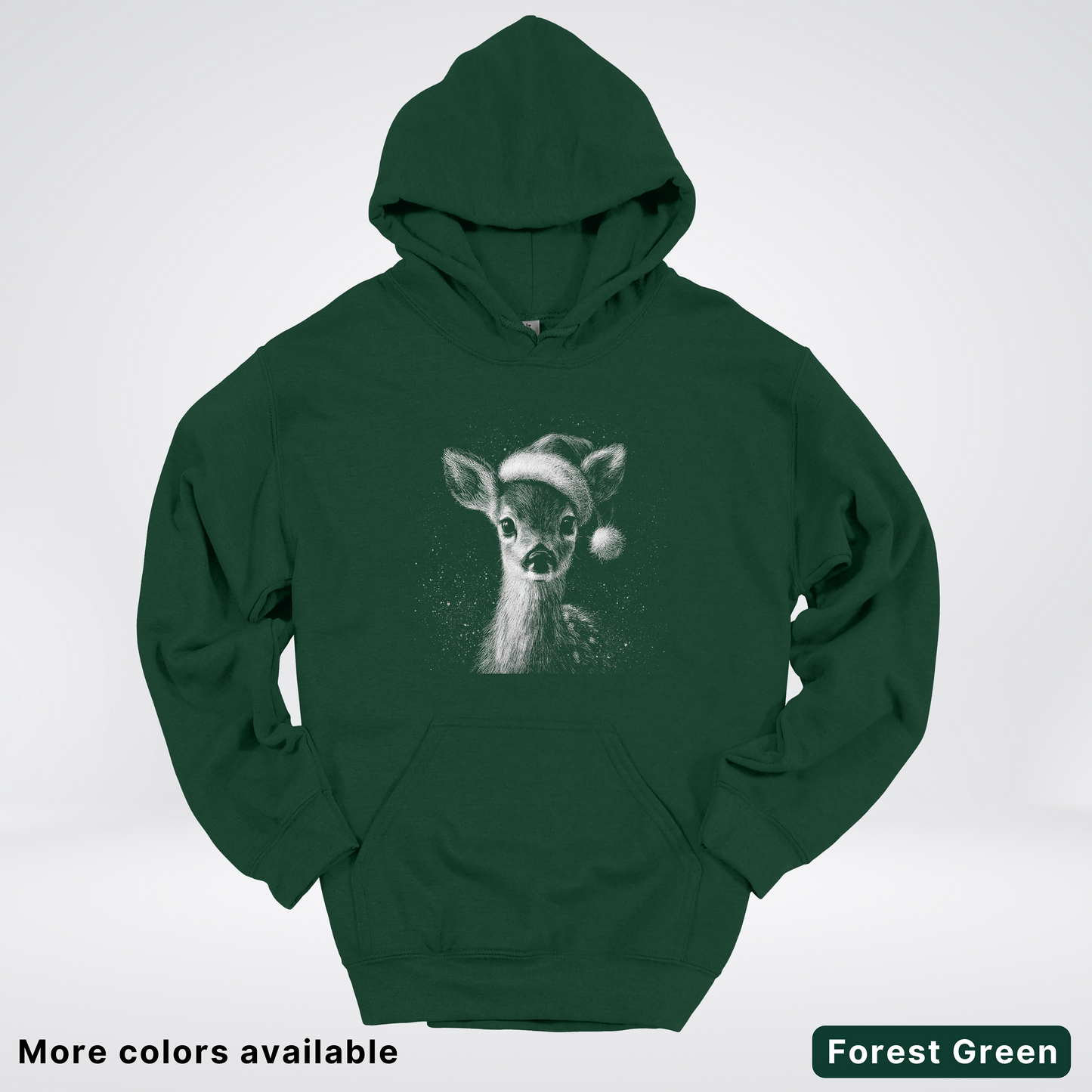 Vintage Christmas Deer - Hoodie